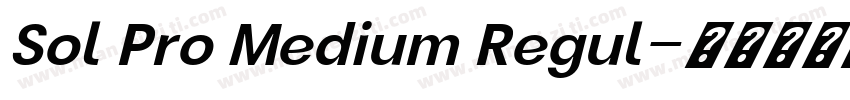 Sol Pro Medium Regul字体转换